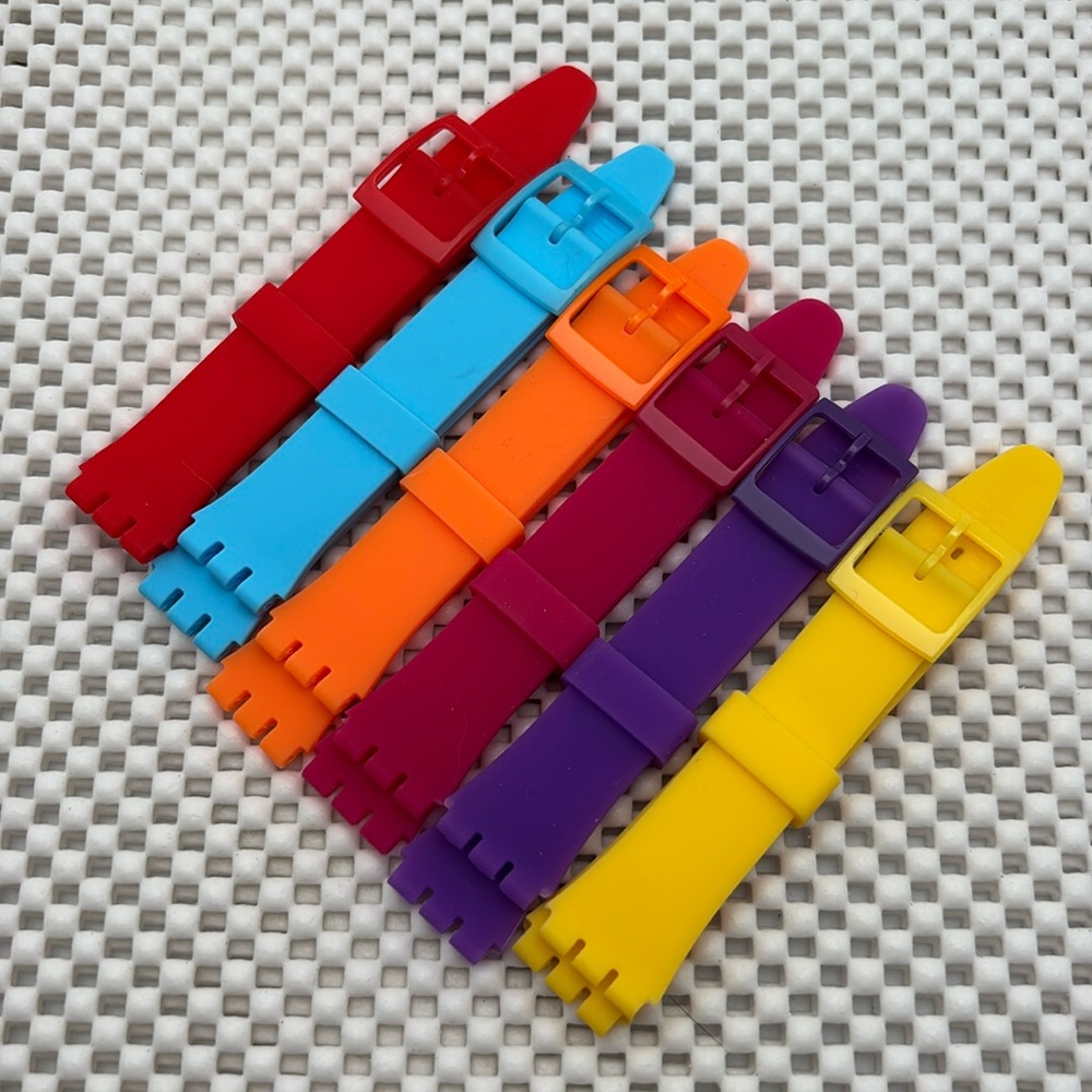 Watch Bands - lot of 6 - (Straps Only) - fit Swatch Gent model